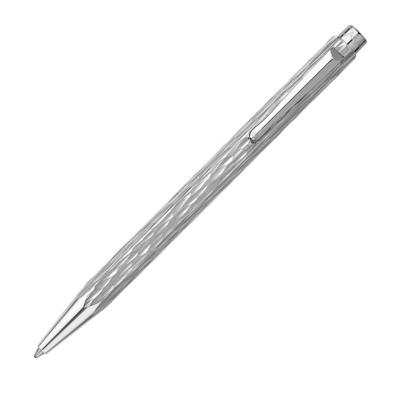 Stylo Plume Caran D'Ache Ecridor Chevron - Plaque Palladiée, Plume Fine (F), Design Guilloché Élégant