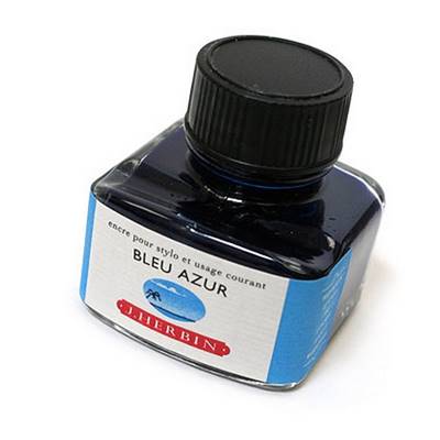 Flacon d'encre Bleu Azur Herbin