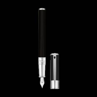 Stylo Plume D Initial Noir Chrome Dupont