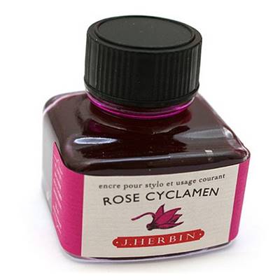 Flacon d'encre Rose Cyclamen Herbin