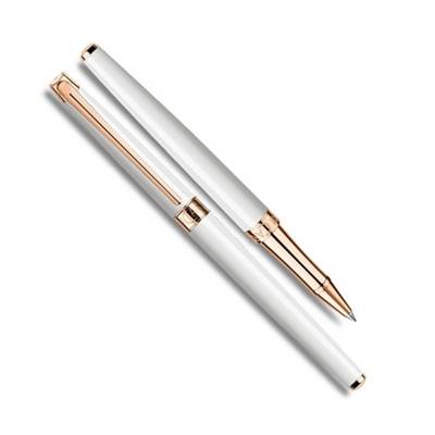 Roller Léman Slim Blanc Or Rose Caran d' Ache