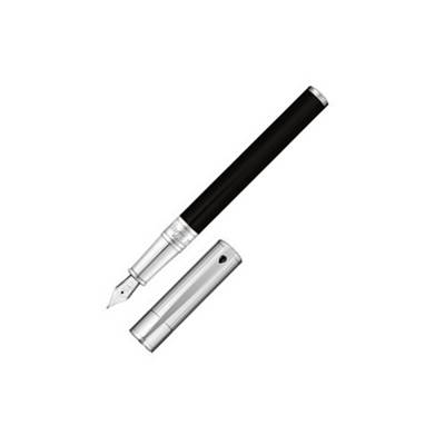 Stylo Plume D Initial Noir Chrome Duo Tone Dupont